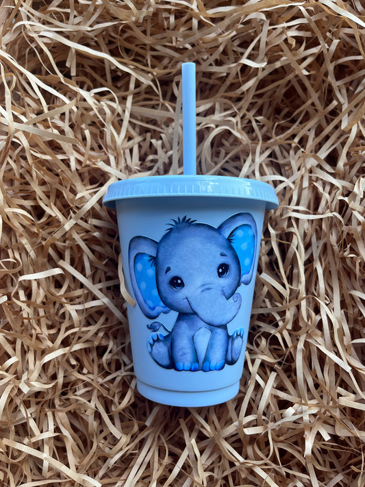 16oz pale blue elephant cold cup